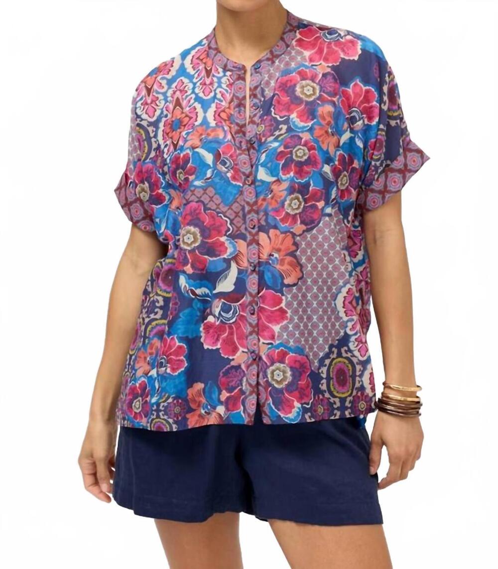 NEW JOHNNY WAS shiro button down shirt in acanthus
